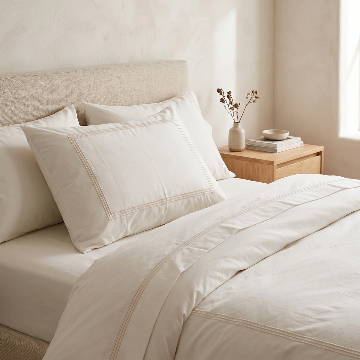 Embroidered Flat Bedsheet Set