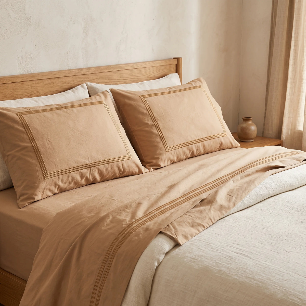 Embroidered Flat Bedsheet Set