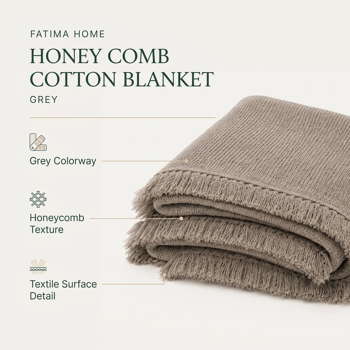 Honey comb cotton blanket