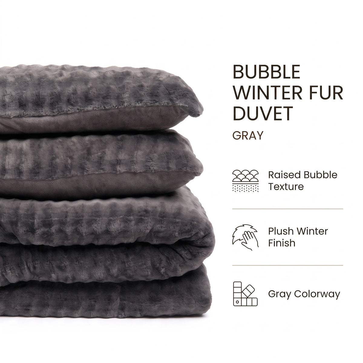 Winter Fur Duvet - Bubbles