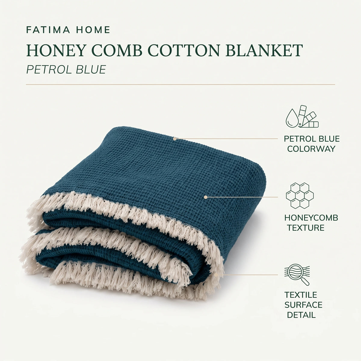 Honey comb cotton blanket