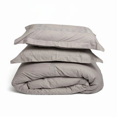 Duvet Cover Percal 300TC White - Greek Border