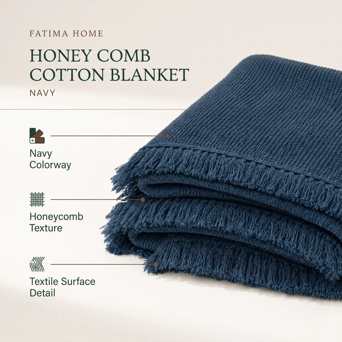 Honey comb cotton blanket