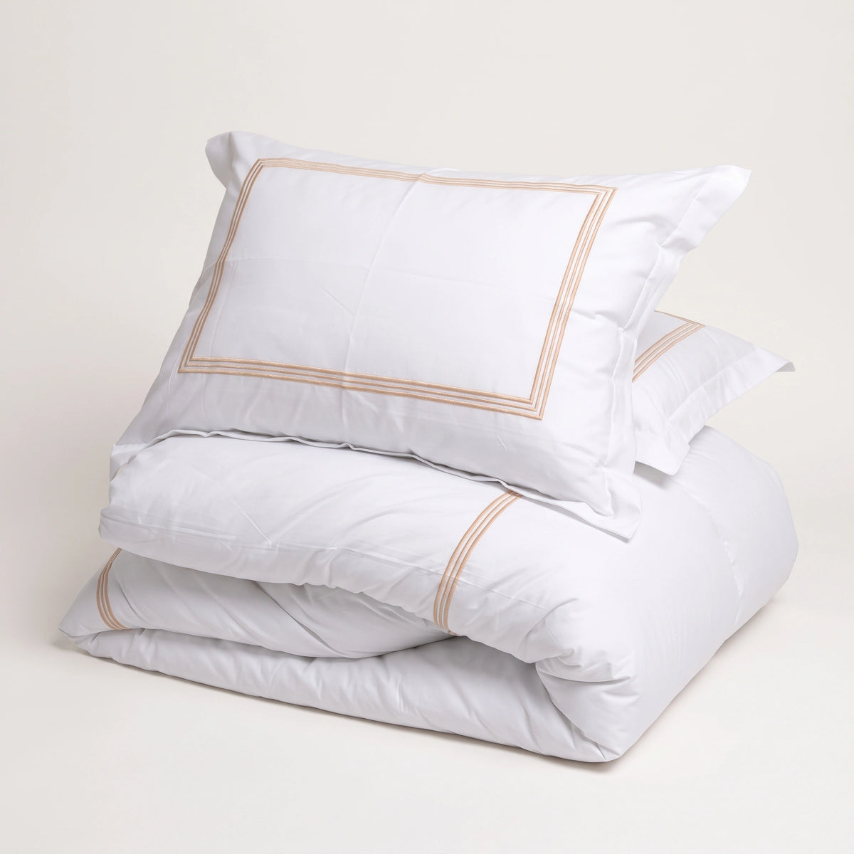 Duvet Cover Percal 300TC White - Frames Border