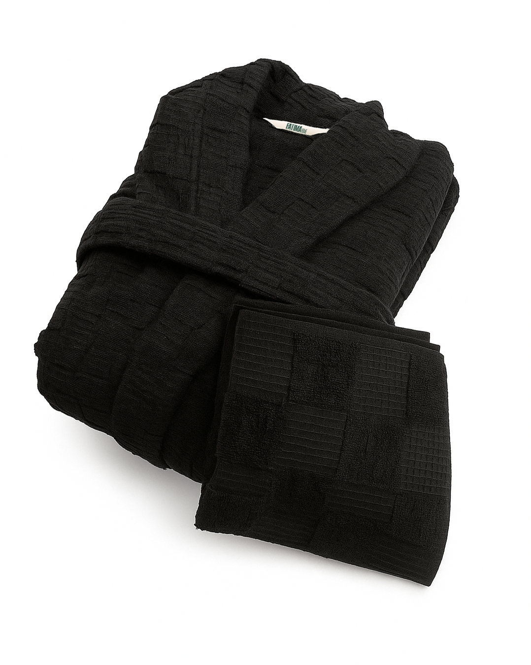 set of shower robe+towel