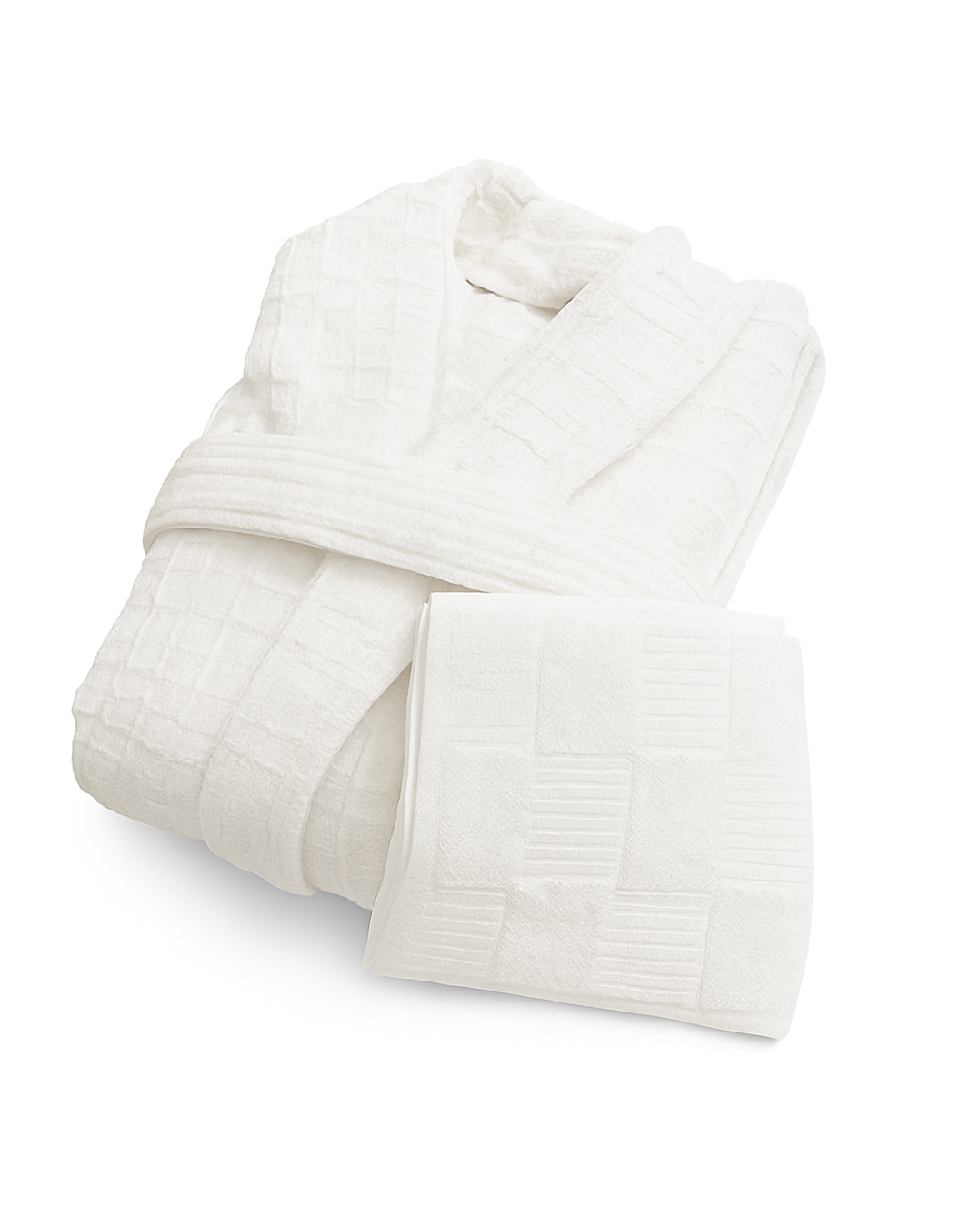 set of shower robe+towel
