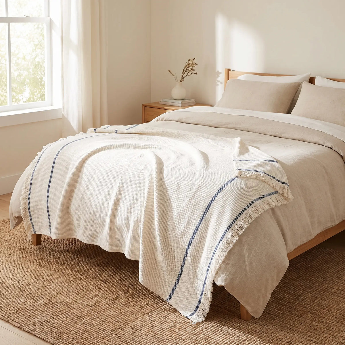 Honey comb cotton blanket