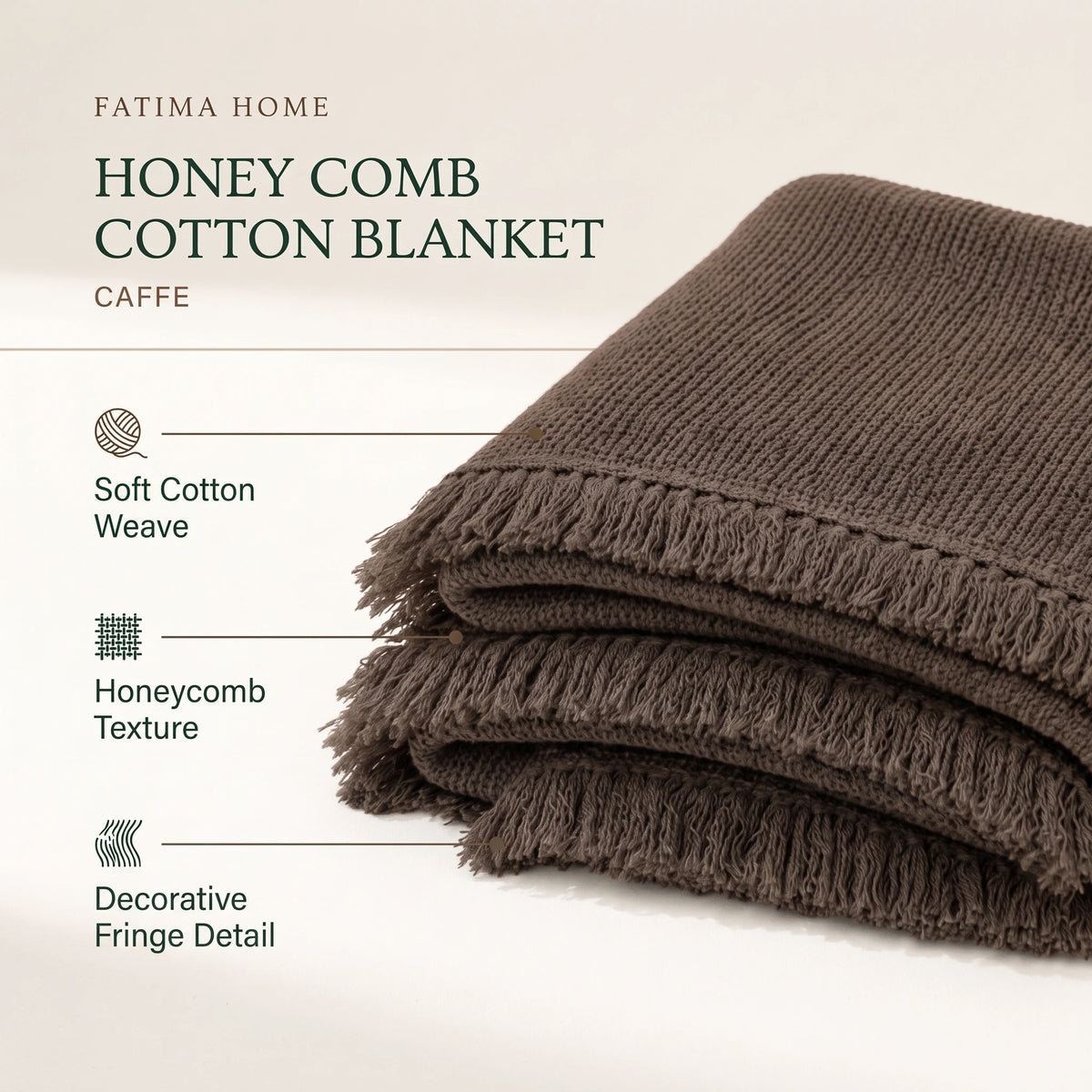 Honey comb cotton blanket