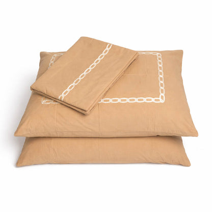 Embroidered Flat Sheet - Chain Border