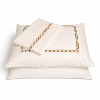 Embroidered Flat Sheet - Chain Border