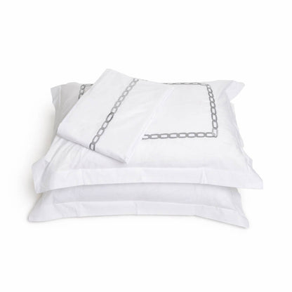 Embroidered Flat Sheet - Chain Border