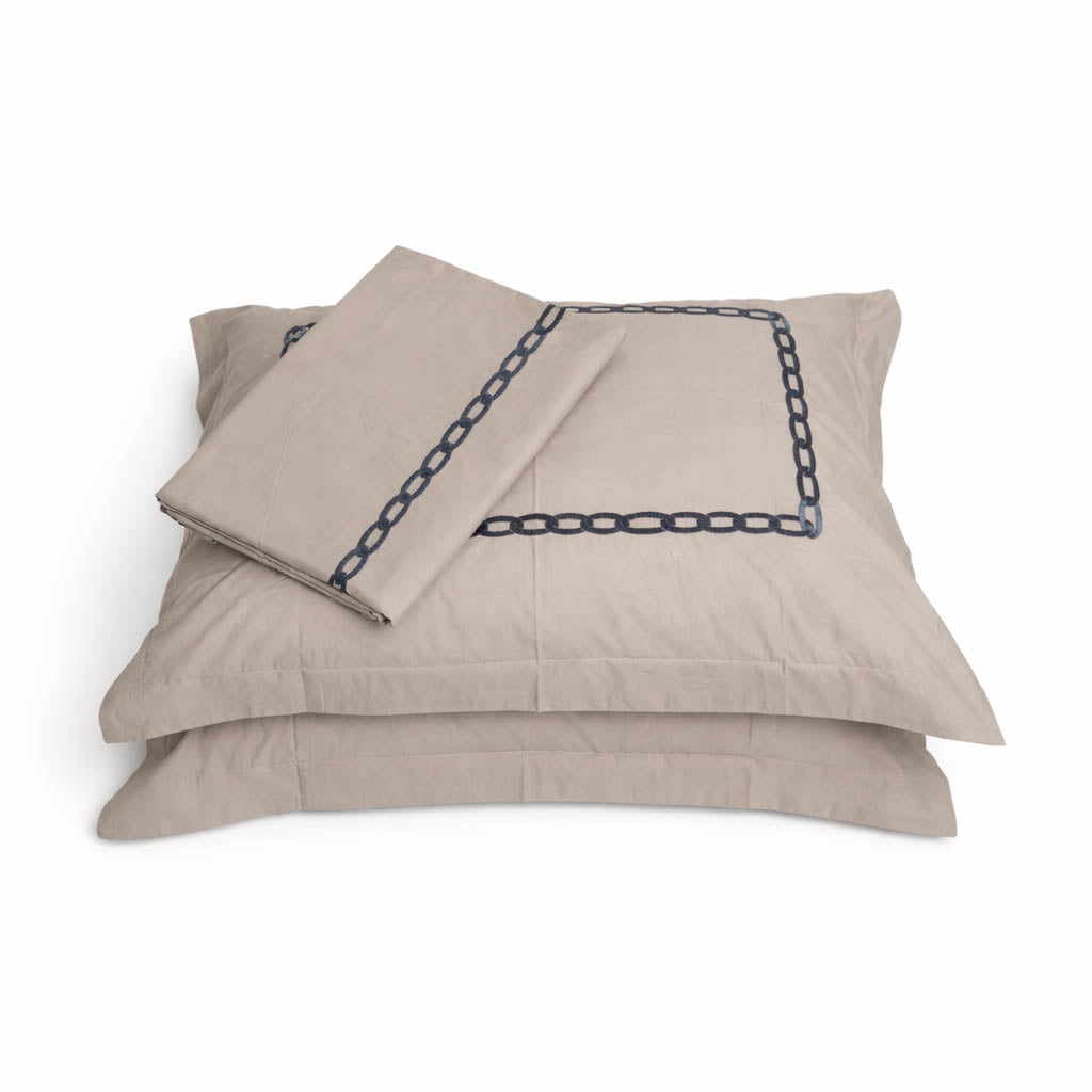 Embroidered Flat Sheet - Chain Border