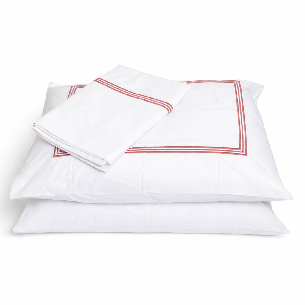 Embroidery Flat Sheet - Double Line Border