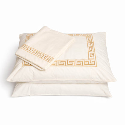Embroidered Flat Sheet - Square Border