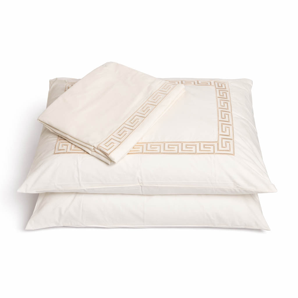Embroidered Flat Sheet - Square Border