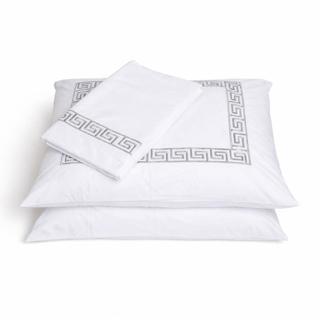 Embroidered Flat Sheet - Square Border