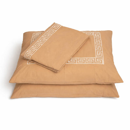 Embroidered Flat Sheet - Square Border
