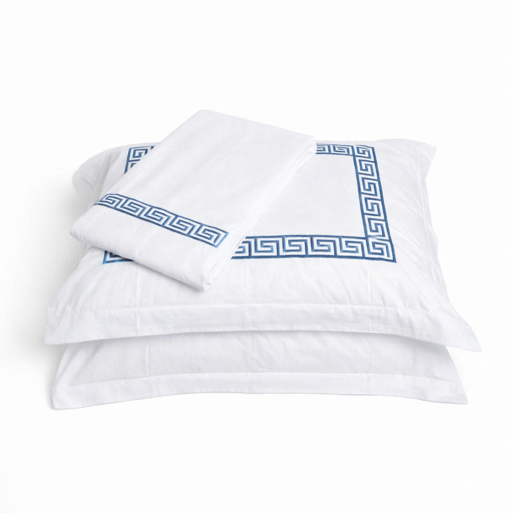Embroidered Flat Sheet - Square Border