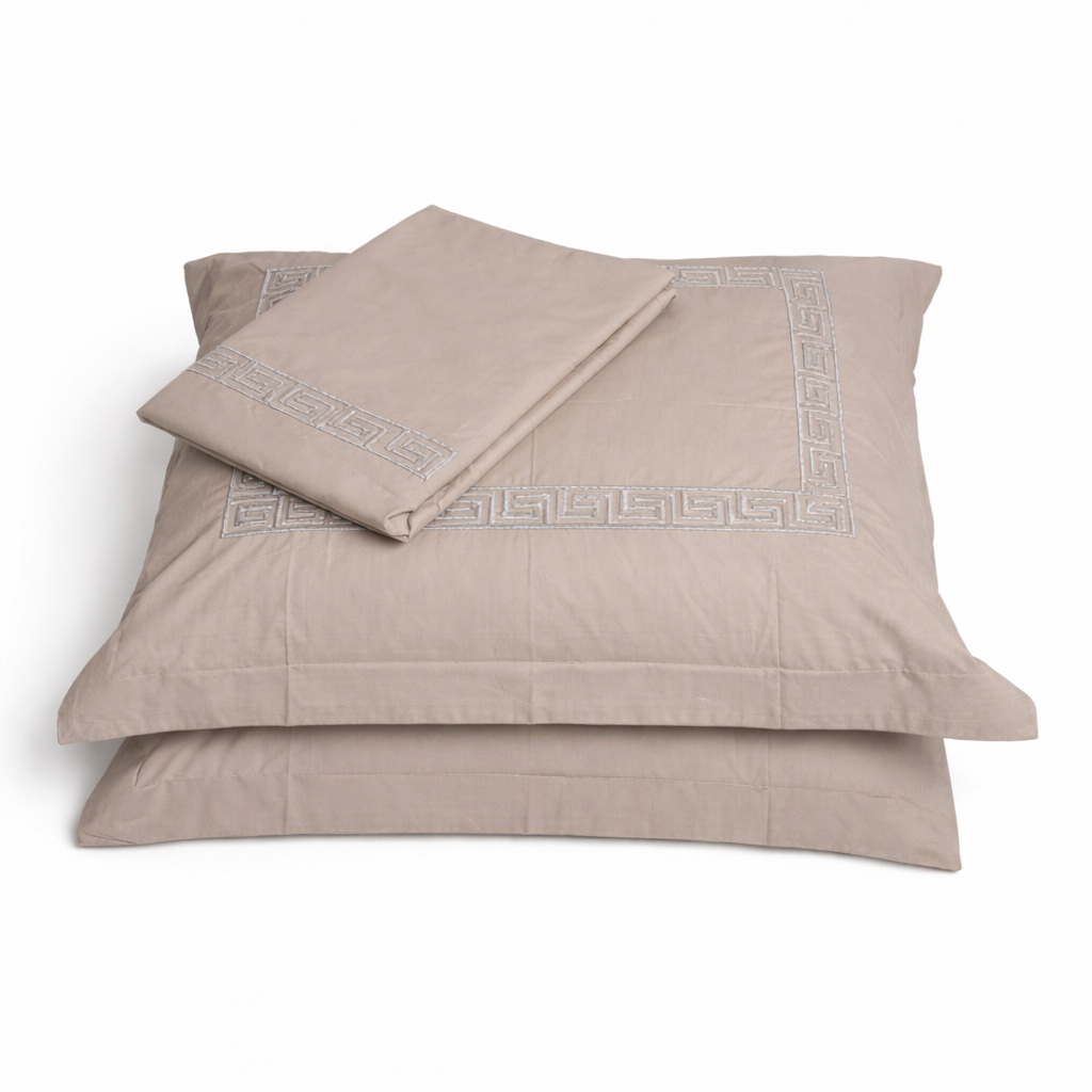 Embroidered Flat Sheet - Square Border