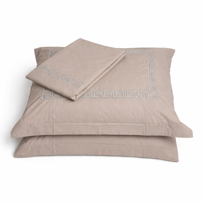 Embroidered Flat Sheet - Square Border
