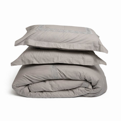Embroidered Duvet Cover - Square Border
