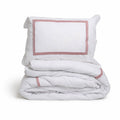 Embroidered Duvet Cover - Double Line Border
