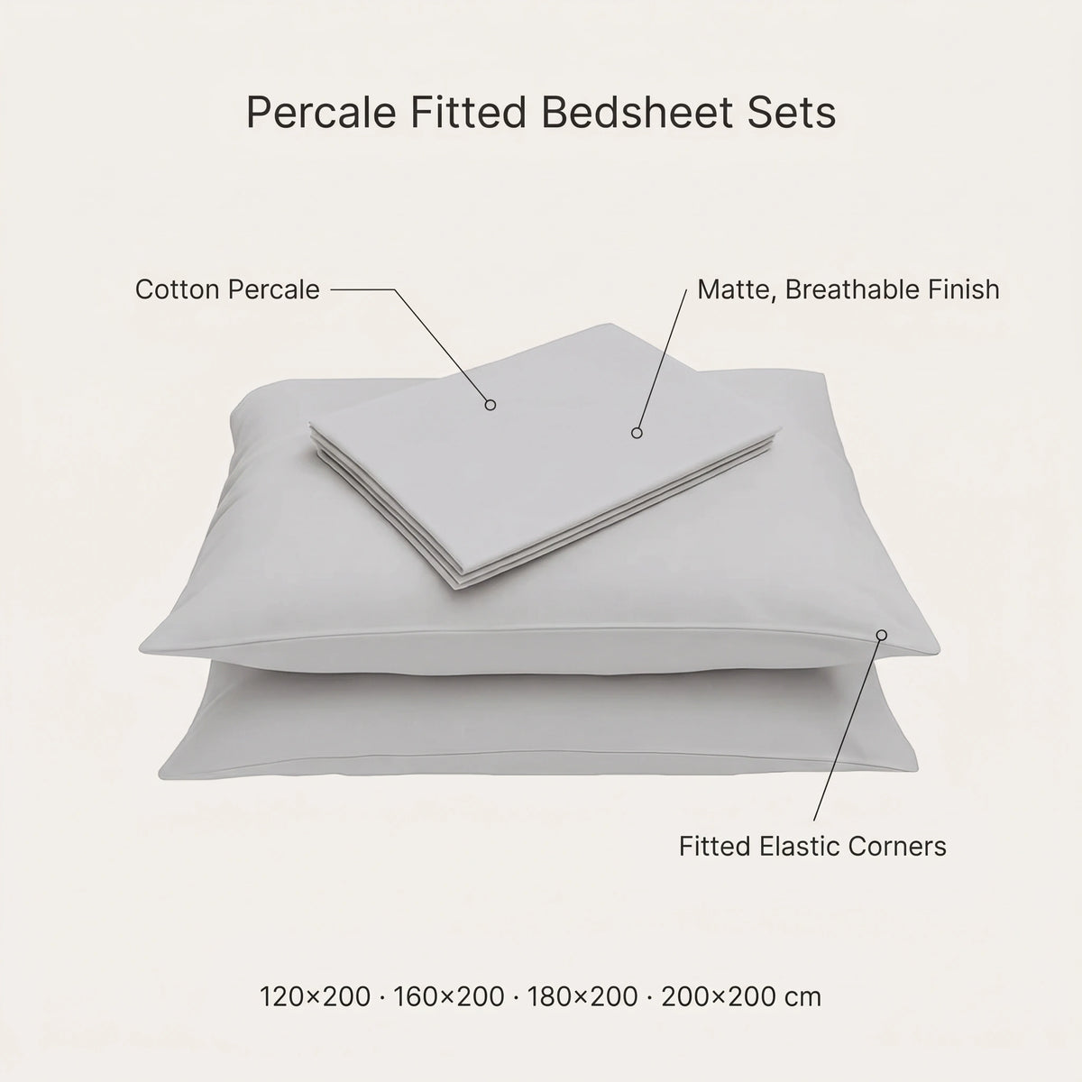 Percale Fitted Bedsheet Sets