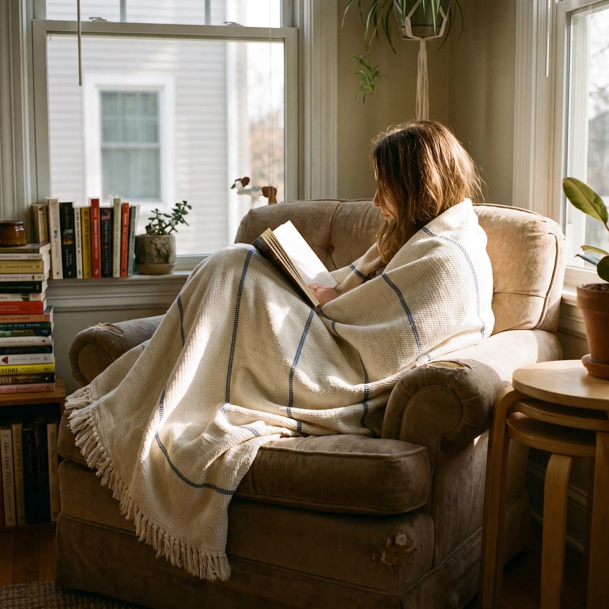 Honey comb cotton blanket