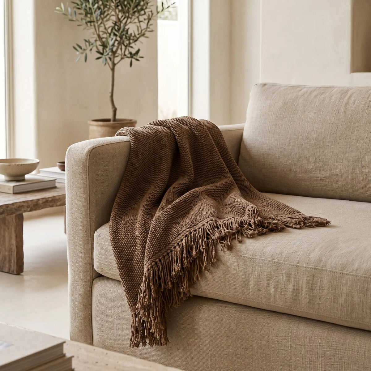 Honey comb cotton blanket