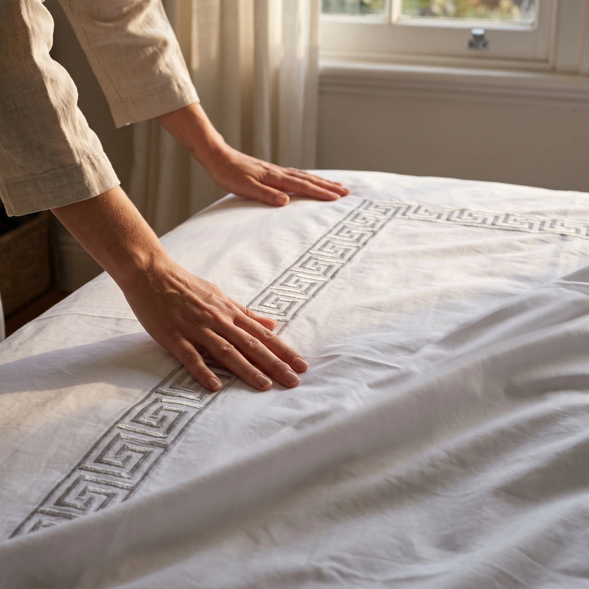 Embroidered Flat Bedsheet Set